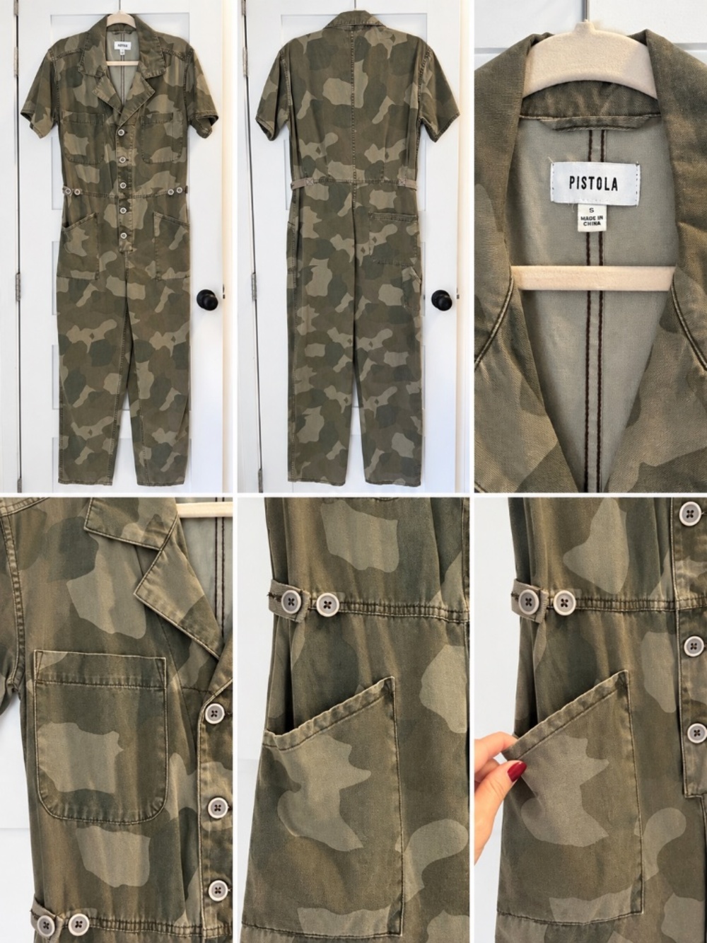 PISTOLA Grover Field Jumpsuit Camo Size S Utility Coverall Cotton